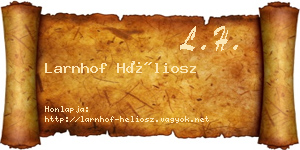Larnhof Héliosz névjegykártya